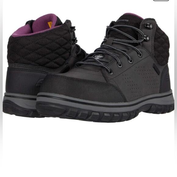 SKECHERS Women’s Work McColl Comp Toe Work Boot. Waterproof. Black. Size 8.5 - Picture 1 of 16
